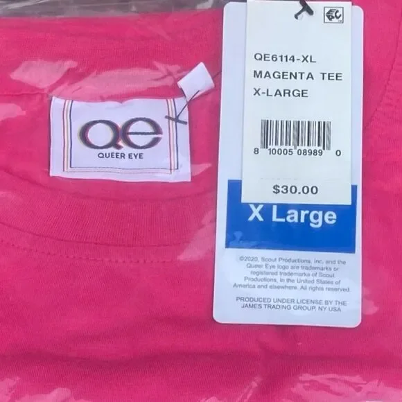 NWT New Queer Eye Graphic T-Shirt Tee "human" Unisex Magenta Pink XL LGBTQ - Picture 5 of 6